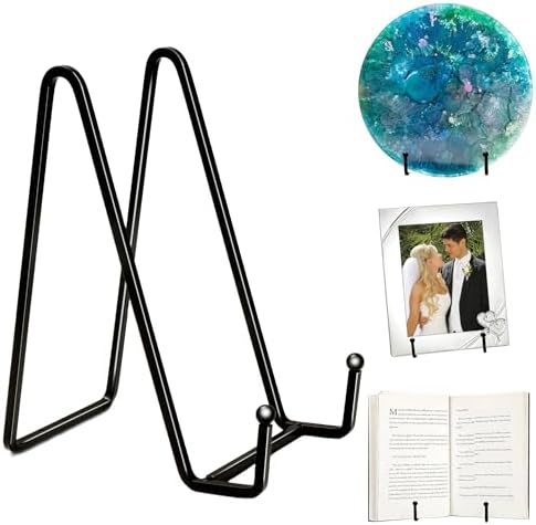 3 Pack 6" Metal Square Plate Stands for Display, Plate Holders Display Stands Can Be Used for Picture Stands