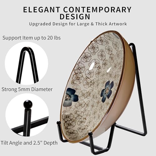 3 Pack 6" Metal Square Plate Stands for Display, Plate Holders Display Stands Can Be Used for Picture Stands, alternate view