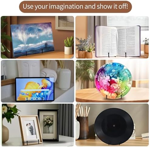 3 Pack 6" Metal Square Plate Stands for Display, Plate Holders Display Stands Can Be Used for Picture Stands, alternate view