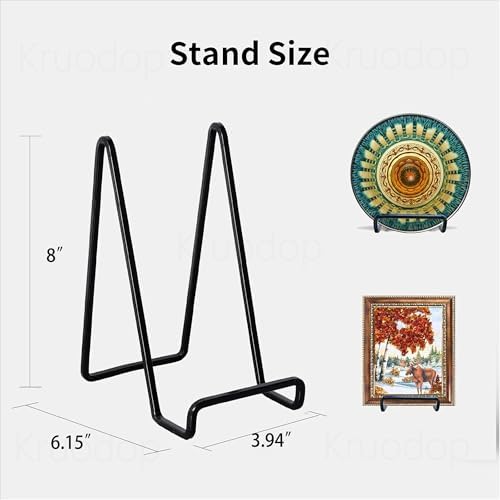 3 Pack 8 inch Metal Plate Stands for Display, Plate Holder Pictures Frame Easel Display Stand, Tabletop Picture, alternate