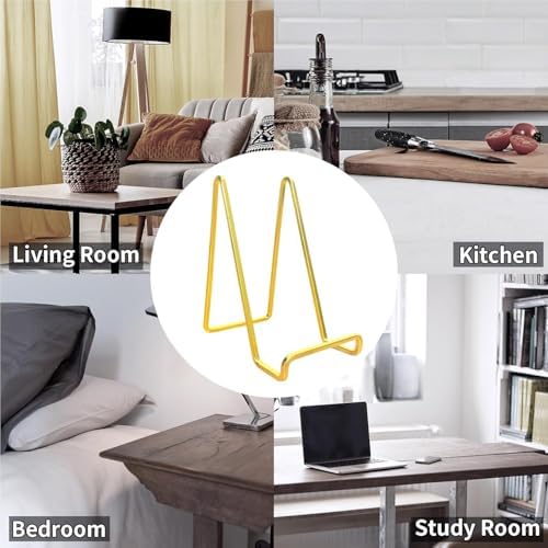 3 Pack 8 inch Metal Plate Stands for Display, Plate Holder Pictures Frame Easel Display Stand, Tabletop Picture, alternate