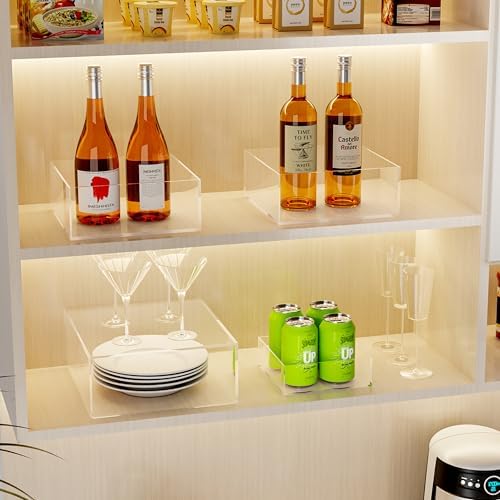 3 Pack Acrylic Cube Risers Acrylic Boxes for Food Buffet Risers Decorative Stands 6IN To 10IN with Hollow, alternate view 6