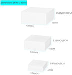 3 Pack Acrylic Cube Risers Acrylic Boxes for Food Buffet Risers Decorative Stands 6IN To 10IN with Hollow, alternate view 3