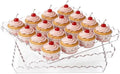 3 Pack Acrylic Serving Trays for Party, 11.6 x 11.6 Inch Clear Scalloped Serving Platters for Dessert Coffee