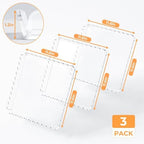 3 Pack Acrylic Serving Trays for Party, 11.6 x 11.6 Inch Clear Scalloped Serving Platters for Dessert Coffee, alternate view