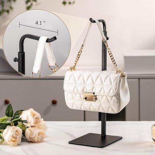 3-Pack Adjustable Table Banner Stands & Purse Holders, Black in Black, alternate view 4