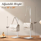 3-Pack Adjustable Table Banner Stands & Purse Holders, White in White, alternate view 3