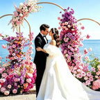 3 Pack Arch Backdrop Stand(7.2FT/6.6FT/6FT) Balloon Arch Stand, alternate view 2