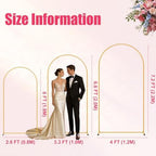 3 Pack Arch Backdrop Stand(7.2FT/6.6FT/6FT) Balloon Arch Stand, alternate view 3