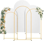 3 Pack Arch Backdrop Stand and Cover Set (7.2/6.6/6FT) Balloon Arch Stand