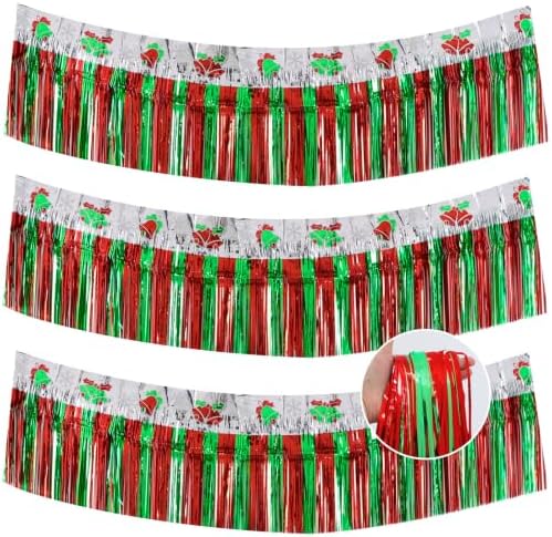 3 Pack Bell Foil Fringe Garland 30ft Wall Tinsel Banner in Bell