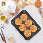 3 Pack Black Plastic Serving Trays for Party - Black Serving Tray 8 x 11 Inch - Heavy Duty Dessert Trays for, alternate view