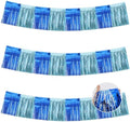 3 Pack Blue Light Blue Foil Fringe Garland 30ft Wall Tinsel Banner in Blue Light Blue