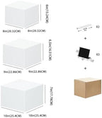 3 Pack Buffet Risers with 3 Signs and 2 Pen, White Food Risers for Buffet Table, Food Display Risers for Party, alternate