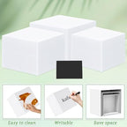3 Pack Buffet Risers with 3 Signs and 2 Pen, White Food Risers for Buffet Table, Food Display Risers for Party, alternate