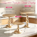 3 Pack Cake Stand Set, Metal Cupcake Stand Tiered Dessert Display Stand Serving Tray for Wedding Birthday, alternate view 2