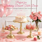 3 Pack Cake Stand Set, Metal Cupcake Stand Tiered Dessert Display Stand Serving Tray for Wedding Birthday, alternate view 3