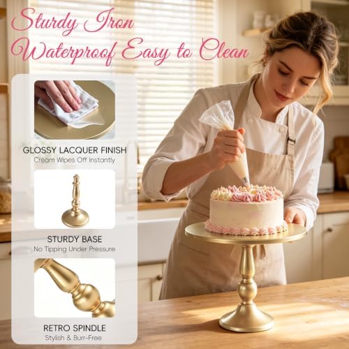3 Pack Cake Stand Set, Metal Cupcake Stand Tiered Dessert Display Stand Serving Tray for Wedding Birthday, alternate view 4