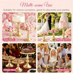 3 Pack Cake Stand Set, Metal Cupcake Stand Tiered Dessert Display Stand Serving Tray for Wedding Birthday, alternate view 6