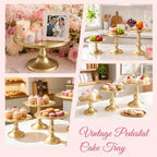 3 Pack Cake Stand Set, Metal Cupcake Stand Tiered Dessert Display Stand Serving Tray for Wedding Birthday, alternate view 7