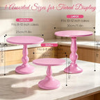 3 Pack Cake Stand Set, Metal Cupcake Stand Tiered Dessert Display Stand Serving Tray for Wedding Birthday, alternate view 2