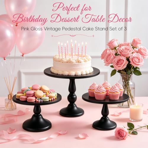 3 Pack Cake Stand Set, Metal Cupcake Stand Tiered Dessert Display Stand Serving Tray for Wedding Birthday, alternate view 3