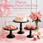 3 Pack Cake Stand Set, Metal Cupcake Stand Tiered Dessert Display Stand Serving Tray for Wedding Birthday, alternate view 3