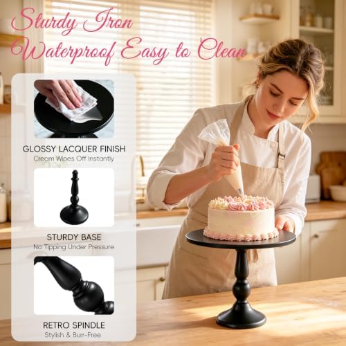 3 Pack Cake Stand Set, Metal Cupcake Stand Tiered Dessert Display Stand Serving Tray for Wedding Birthday, alternate view 4