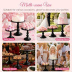 3 Pack Cake Stand Set, Metal Cupcake Stand Tiered Dessert Display Stand Serving Tray for Wedding Birthday, alternate view 6