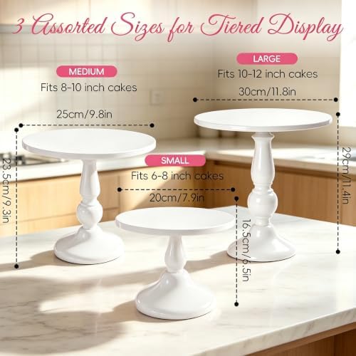 3 Pack Cake Stand Set, Metal Cupcake Stand Tiered Dessert Display Stand Serving Tray for Wedding Birthday, alternate view 2