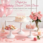 3 Pack Cake Stand Set, Metal Cupcake Stand Tiered Dessert Display Stand Serving Tray for Wedding Birthday, alternate view 3
