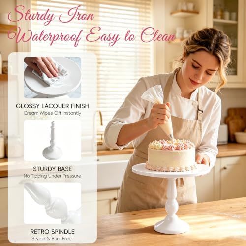 3 Pack Cake Stand Set, Metal Cupcake Stand Tiered Dessert Display Stand Serving Tray for Wedding Birthday, alternate view 4