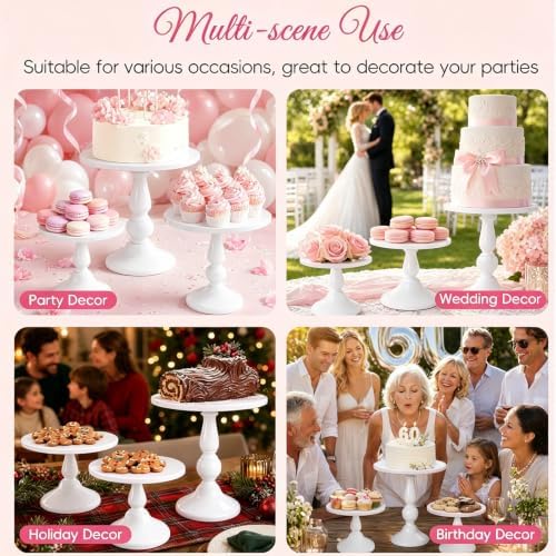 3 Pack Cake Stand Set, Metal Cupcake Stand Tiered Dessert Display Stand Serving Tray for Wedding Birthday, alternate view 6
