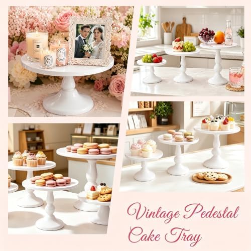 3 Pack Cake Stand Set, Metal Cupcake Stand Tiered Dessert Display Stand Serving Tray for Wedding Birthday, alternate view 7