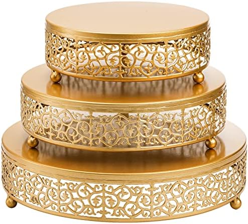 3 Pack Cake Stands, Metal Cake Stands, Dessert Display Cupcake Stands, Cupcake Pastry Candy Display Plate for