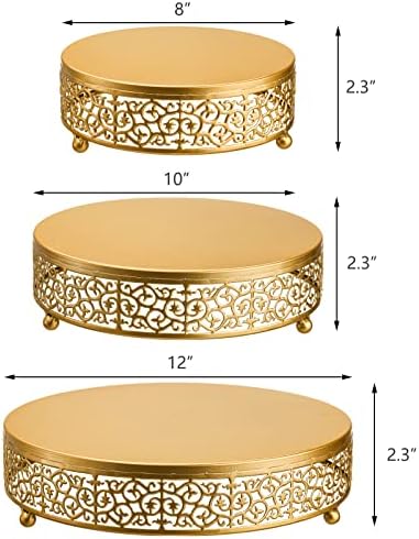 3 Pack Cake Stands, Metal Cake Stands, Dessert Display Cupcake Stands, Cupcake Pastry Candy Display Plate for, alternate view