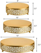 3 Pack Cake Stands, Metal Cake Stands, Dessert Display Cupcake Stands, Cupcake Pastry Candy Display Plate for, alternate view