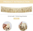 3 Pack Champagne Wavy Foil Fringe Garland 30ft Tinsel Wall Decor in Wavy Champagne Gold, alternate view 2