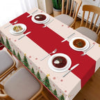 3 Pack Christmas Tablecloths, Christmas Party Decoration,54 X 108 Inch, Disposable Plastic Table Cloths, alternate view 2