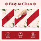 3 Pack Christmas Tablecloths, Christmas Party Decoration,54 X 108 Inch, Disposable Plastic Table Cloths, alternate view 4