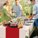 3 Pack Christmas Tablecloths, Christmas Party Decoration,54 X 108 Inch, Disposable Plastic Table Cloths, alternate view 6