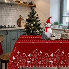 3 Pack Christmas Tablecloths Disposable, Christmas Decorations,54 x 108 Inch, Plastic Table Cloths for Rectangle, alternate