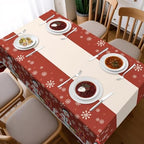 3 Pack Christmas Tablecloths, Disposable Plastic Tablecloths 54" x 108" Christmas Decorations, Xmas Snowman, alternate view 2