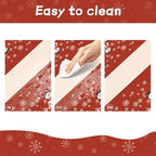 3 Pack Christmas Tablecloths, Disposable Plastic Tablecloths 54" x 108" Christmas Decorations, Xmas Snowman, alternate view 4
