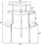 3 Pack Clear Acrylic Cake Stands, Cupcake Stand Cake Holder, Countertop Dessert Display Riser for Bakery, alternate view 3