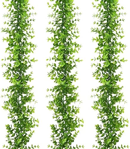 3 Pack Eucalyptus Garland 18Ft Fake Vines Artificial Greenery Garland