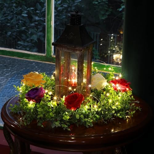 3 Pack Eucalyptus Garland with LED Lights String 18Ft Greenery Garland, alternate view 6