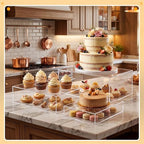 3 Pack Extra Large Acrylic Risers - 14”, 12”, 10” Clear Display Stands with Hollow Bottoms, Cube Buffet Riser, alternate view