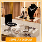 3 Pack Extra Large Acrylic Risers - 14”, 12”, 10” Clear Display Stands with Hollow Bottoms, Cube Buffet Riser, alternate view