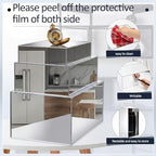 3 Pack Extra Large Acrylic Risers - 15”, 14”, 13” Silver Display Stands with Hollow Bottoms, Cube Buffet Riser, alternate